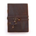 Oiled leather journal with key