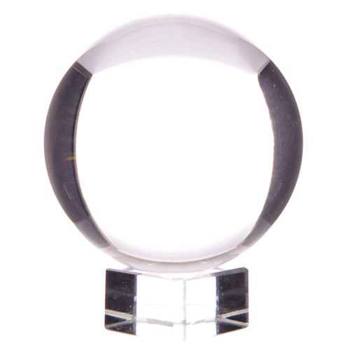 Clear crystal ball on stand
