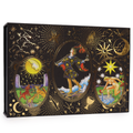Gold foil tarot gift set with deck, guidebook and ritual tools