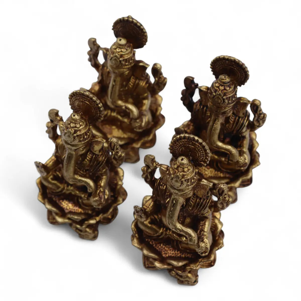 Brass Ganesh figure detail