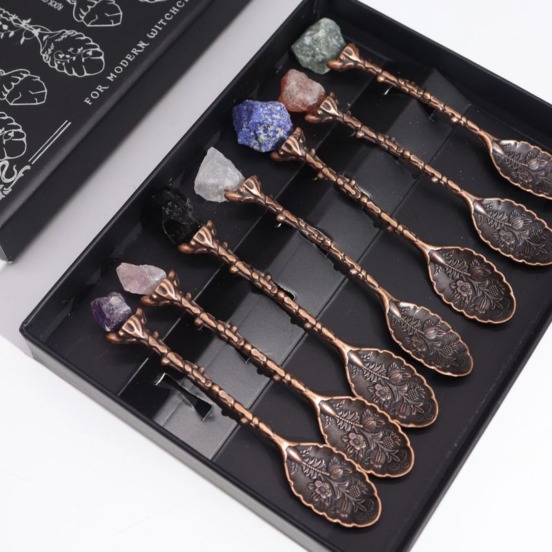 Witch spoons laid out