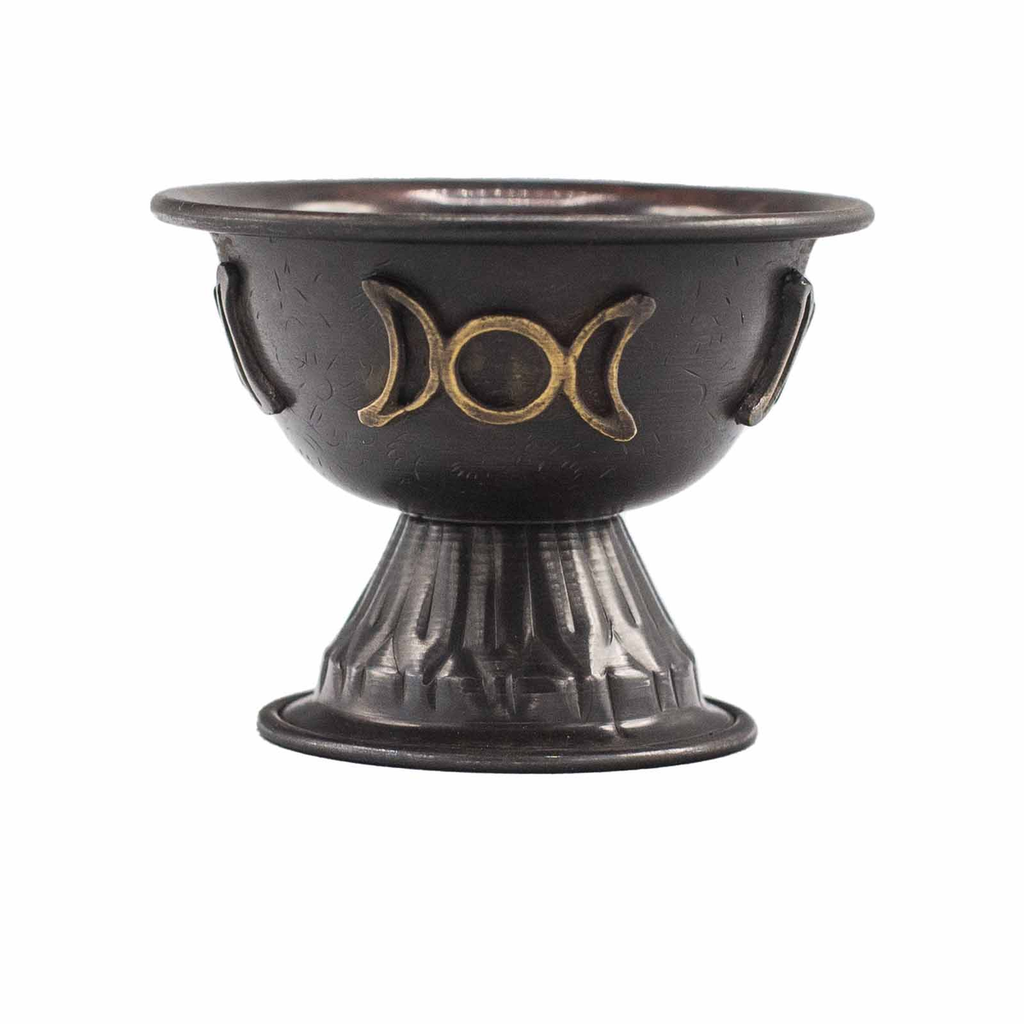 Copper ritual chalice with triple moon