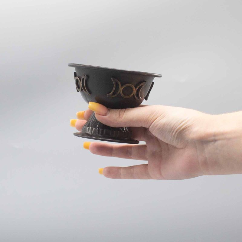 Copper chalice on an altar
