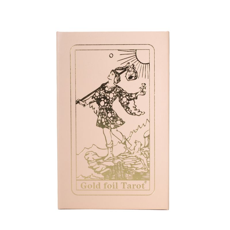Ruby foil tarot cards in a pink gift box