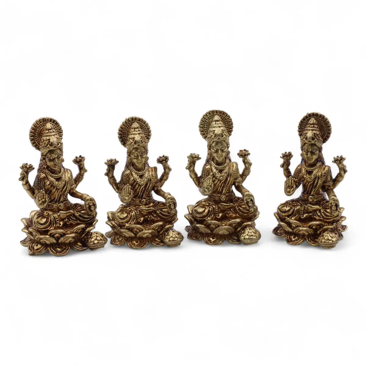 Brass Lakshmi figure detail