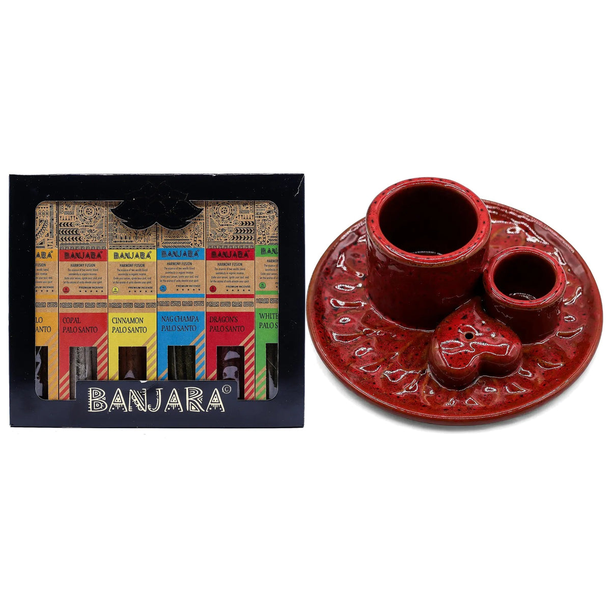 Palo santo smudge incense box with mandala holder