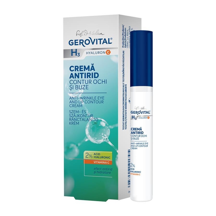 Gerovital H3 Hyaluron C Crema Ochi si Buze 15 ml eye and lip cream